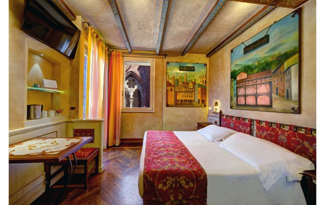 Camera doppia deluxe con terrazzo art hotel commercianti bologna Camera doppia deluxe con terrazzo art hotel commercianti bologna