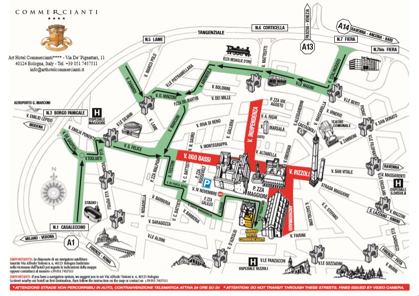 Map Art Hotel Commercianti Bologna Map Art Hotel Commercianti Bologna
